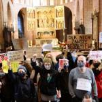 Faithful Catholics in Poland stand up to rioters trying to vandalize statues, churches