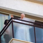 Pope Francis Prays the Angelus from His Hospital Balcony