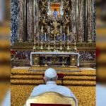 Pope Francis pays visit to Blessed Virgin Mary icon in thanks as he returns home to the Vatican after surgery